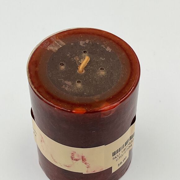 Retired Pier 1 Imports Asian Spice Scented Textured Colonnade Candle 3" x 4" NEW - Picture 3 of 4